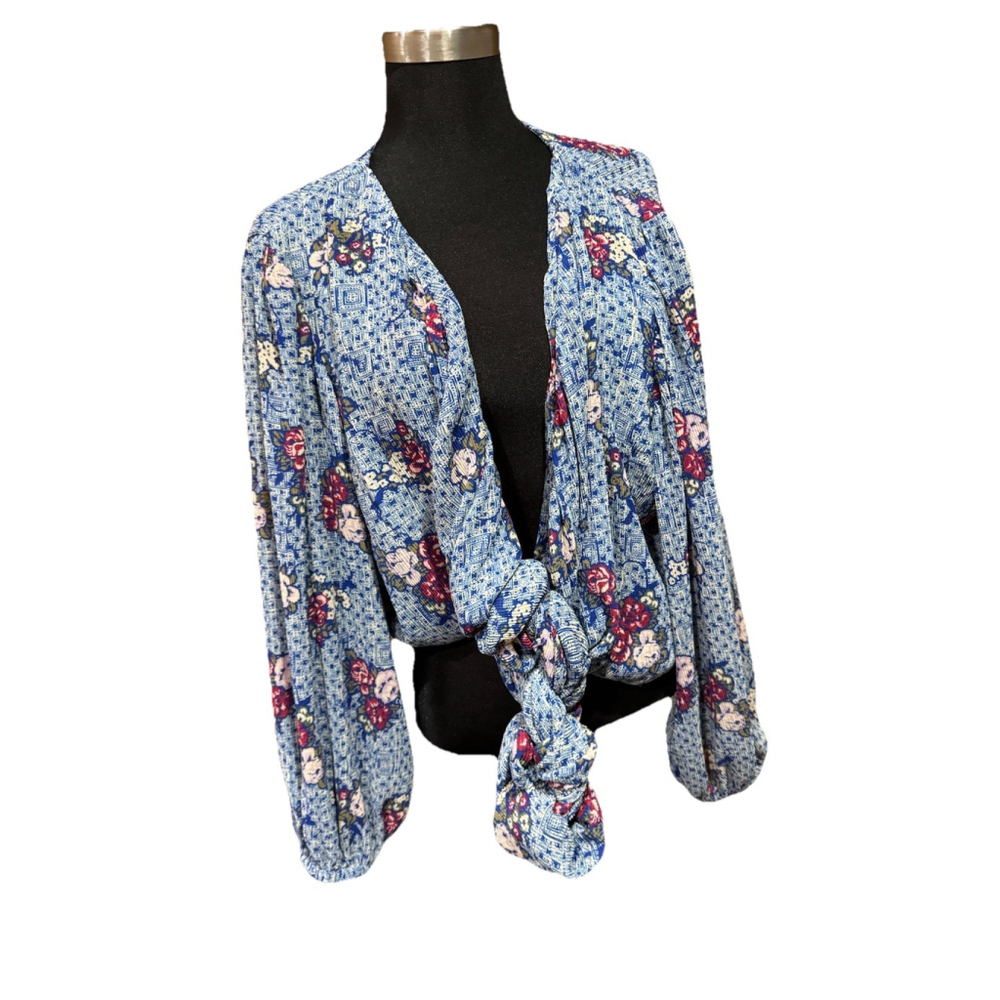 The Odells V-Neck Wrap Top Anthropologie XL - Picture 8 of 15